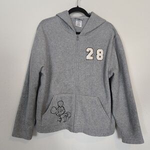 Vintage Disneyland Resort Embroidered Fleece Zip‎ Hoodie Size Large